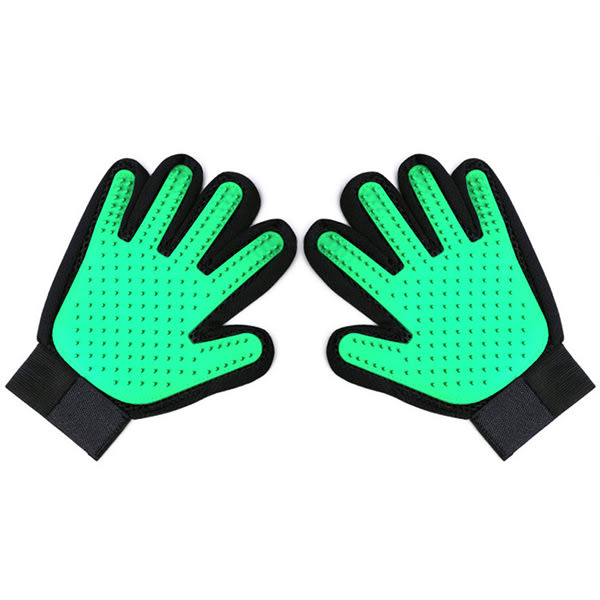 Rengör handskar (gröna vänster + höger hand) vit