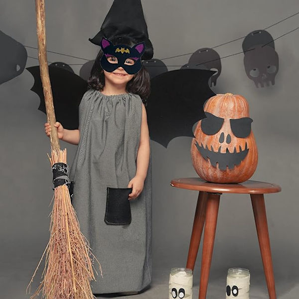 Barnfest Batvingar Mask Set Icke-vävd Rollspel Rekvisita, Rekvisita, Mask