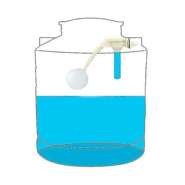 2 stk. flydeventil med justerbar arm, differentialtryksflydeventil, 1/2\" flydeventil (1/2 tomme)