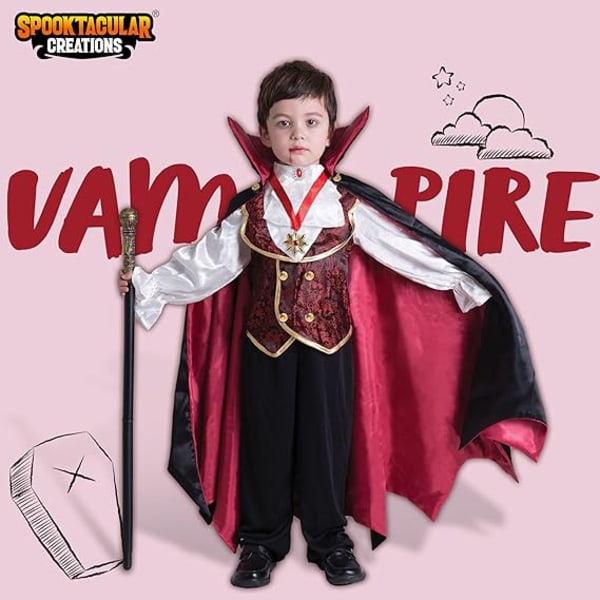 Halloween lasten vampyyri sarjakuva puku leikki PROM puku M M