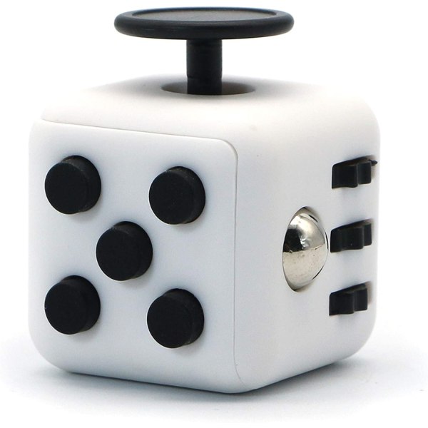 Dekomprimera Rubiks tärning (NO.168-9 Dekomprimera tärningar svart och vit 38,6g) vit