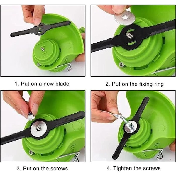 ®RisingFF30PCS Plast Gräsklipparblad Ersättningsblad för Trimmare Ersättningsblad för Trimmare