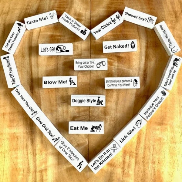 Block Tower Jenga Spill, Morsomt Stabletårn for Par, Valentine Tumbling Tower Stabling Spill for Voksne Par Kveld Festspill Gave