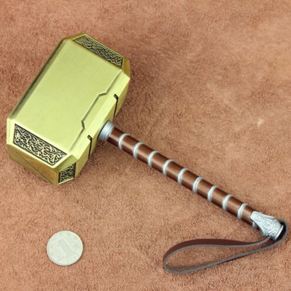 Thors Hammer Kostume Tilbehør, 20cm Thors Hammer - Sølv Anden Generation