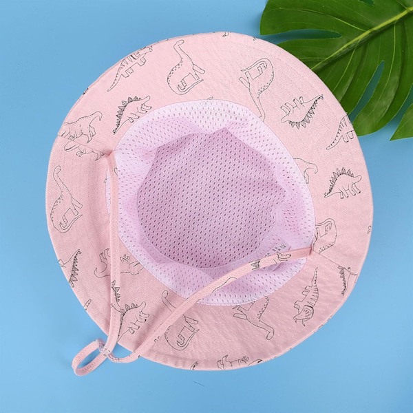 Solhatt for barn UPF 50+ solbeskyttelse Justerbar stropp Justerbar hakestropp Rosado 6-12 meses