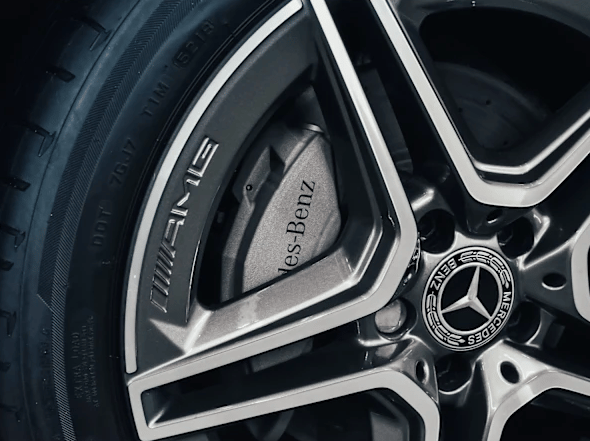 4-pack - Navkapslar/Hjulsymboler - Bil 75mm Benz Matt Black