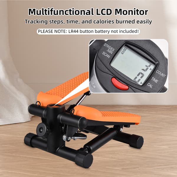 Mini Stepper til hjemmetræning med modstandsbånd LCD-display Kapacitet 100 kg Trappemaskine