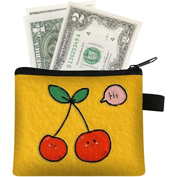 Liten Plånbok med Dragkedja Myntväska Dam Polyester Växelplånbok Mini Pouch Mini Kontant Nyckelväskor