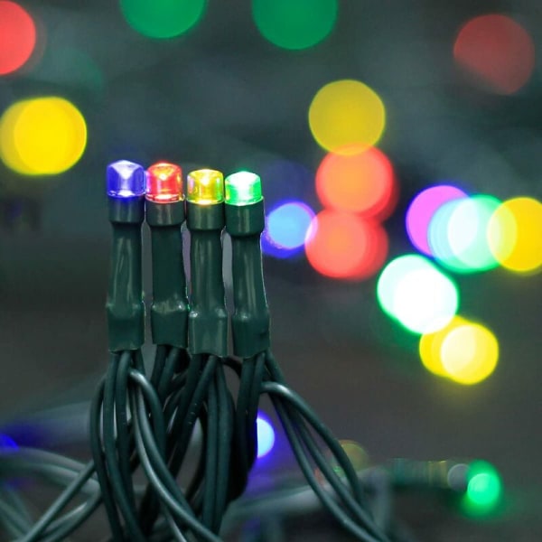 Ulkokäyttöön tarkoitettu LED-valot merkkijono tähteä koristevalot Puutarhavalot (neljä väriä 22 metriä 200 valoa, 8 toimintoa) vit