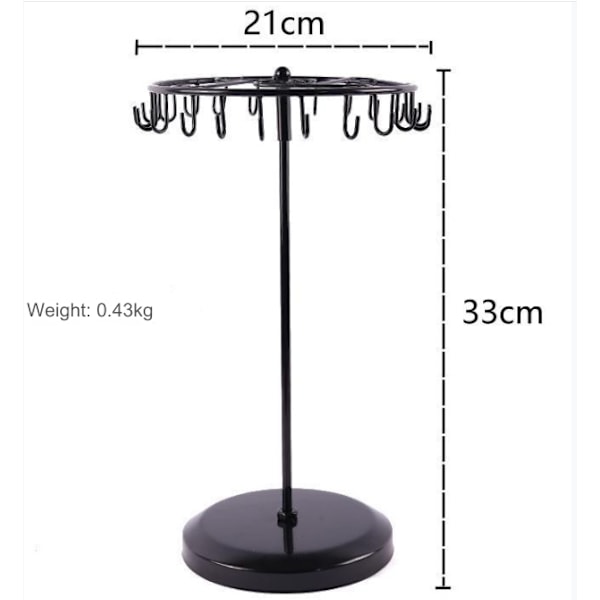 Roterende jern øreringsstativ salg smykker display stand smykker stativ halskæde kreativ krog multi-purpose opbevaringsstativ