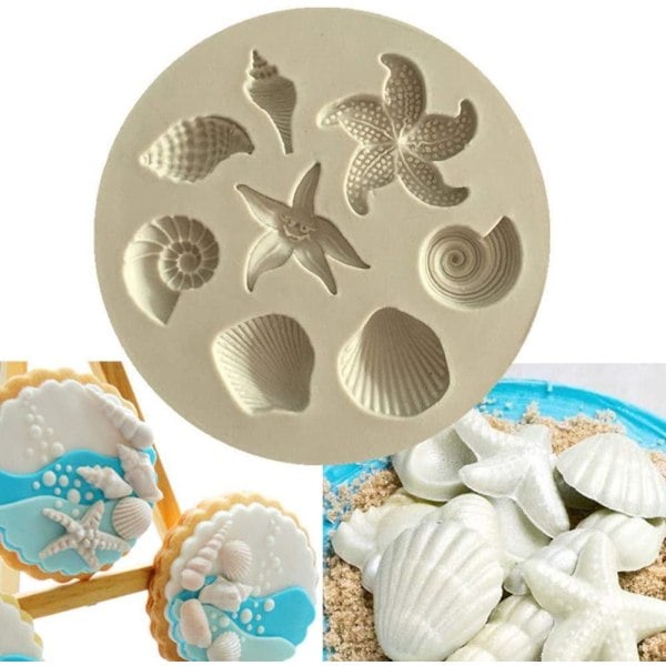 Seashells Shell Starfish Silikonform Mint