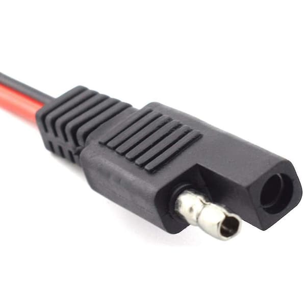 2 stk. 18awg Sae forlængerkabel 2-benet Sae hurtigstik Afbryderstik 10a Solcellepanel S-hao
