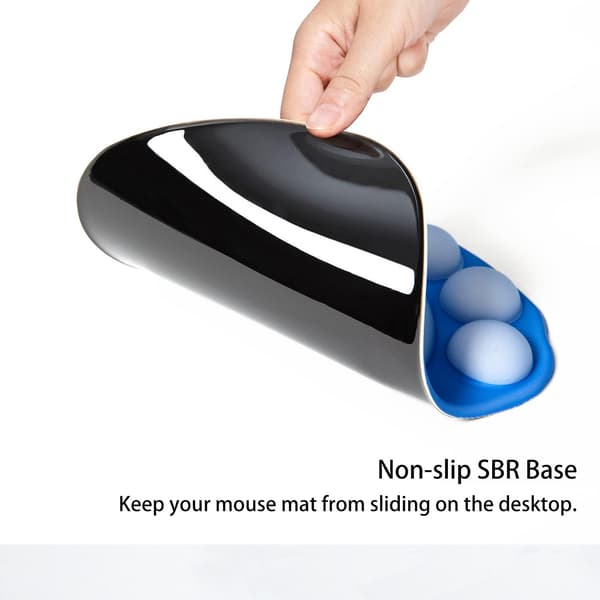 Musematte med kattepote, ergonomisk musematte, musematte i silikongel, søt musematte, kawaii musematte, for hjem/kontor/spilling, musematte grønn og gul Blue 2