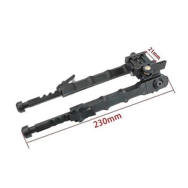 Aluminiumslegering V9 Ett-stykke Støtteben Justerbart Bipod Tripod Feste Svart