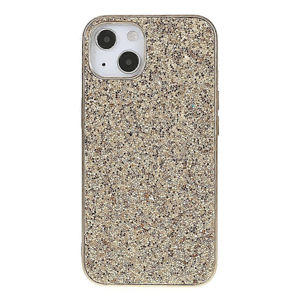 Elektropletteret TPU+PC glittercover til iPhone 15