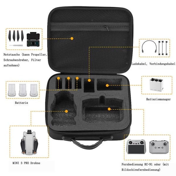 Mini 3 Pro Taske DJI Mini 3 Pro Tilbehør Vandtæt Hård Bæretaske
