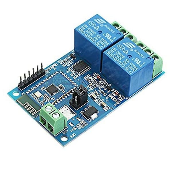 12V 2-kanals Bluetooth Relämodul Smart Hem Mobil APP Fjärrkontroll Switch Dubbel WiFi Modul