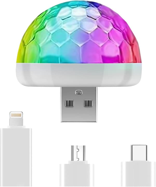 Mini Diskokule Lys Usb, Diskokule Led Party Lampe, Stemmestyrt, Diskotek Party Lys, Musikkstyrt Diskotek Lyseffekter, Diskotek Lys For Barn