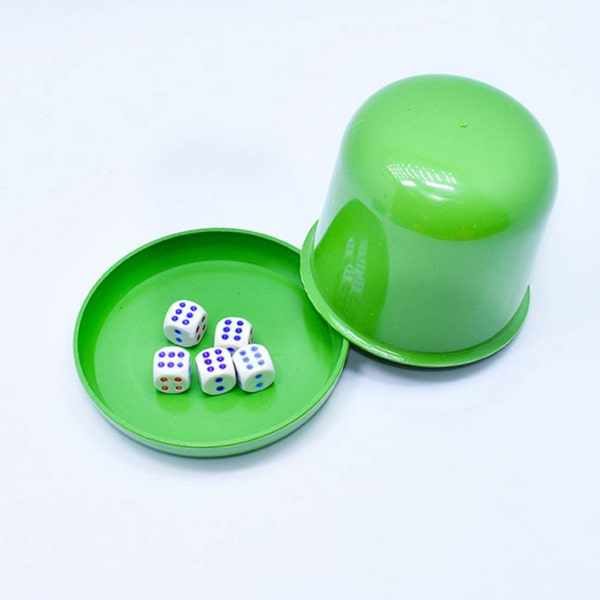 2 stk/sett terninger, underholdningsspillsett, plastterninger, fargerikt shaker terningkoppsett for barfest