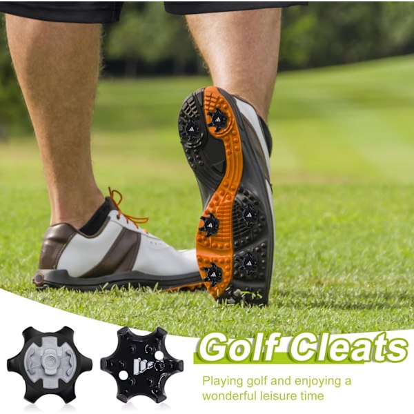 Golf Spikes Set, 12stk Erstatninger Golf Sko Spikes med Tilbehør med Trekkraft Stabilitet og Komfort