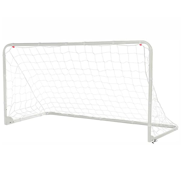 vidaXL Fodboldmål med net Hvid 183*91*91CM Stål Hvid