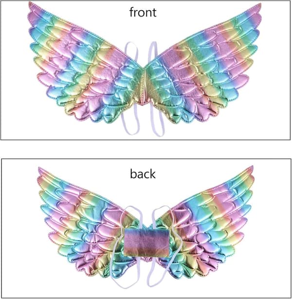 2 kpl Siivet Rainbow Angel-asu Unikkoasu Halloween