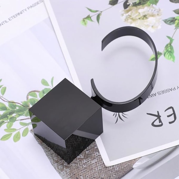 Klockdisplayställ - Armbandsur Smycken Klockdisplay Rack Hållare Akryl Klockställ Organizer Hållare för Hem- eller Butiksanvändning (Svart)