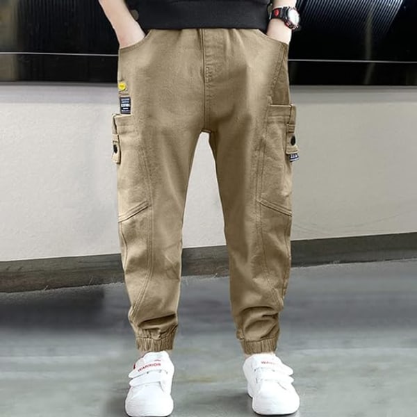 Kaki overalls til drenge Camo bukser til børn (120-130)cm khaki 120-130