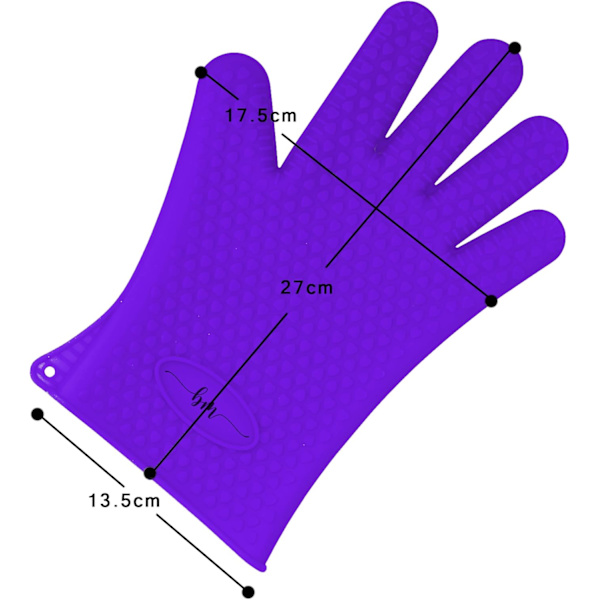 2 Silikonugnsvantar för kök, grillhandskar, set, par, grytunderlägg, ugnshandskar värmebeständiga violetta Purple