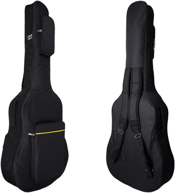 41 Tums Gitarrväska, Gitarr Gig Bag, Plus Justerbar Axelrem Vattentät Tjock Bomulls Gitarr Ryggsäck, Olika Färger (Svart).