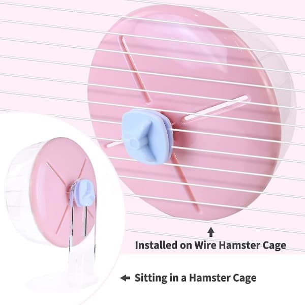 20 cm Hamsterhjul, Superstille Hamsterhjul med Justerbart Stativ for Hamstere