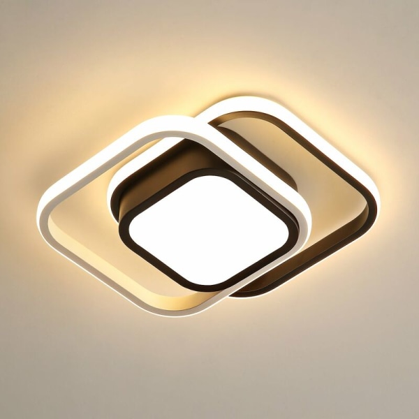 Enkelt entrelys Hallampe Entrelampe (firkantet varmt lys (26W)) vit