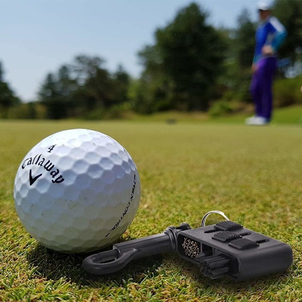3 st, Groove Cleaner Restorer Golf Groove Sharpener med Clip, Infällbar Fickstorlek Groove Rengöringsboll Skosats Verktyg