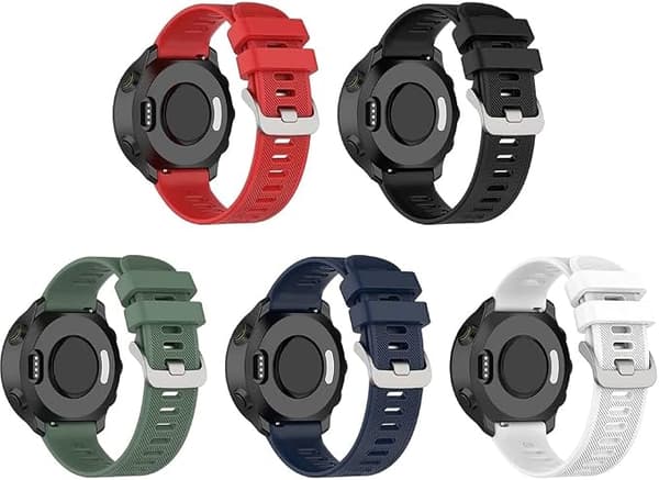 Silikoninen twill-ranneke Garmin Forerunner 158/55 -kelloon