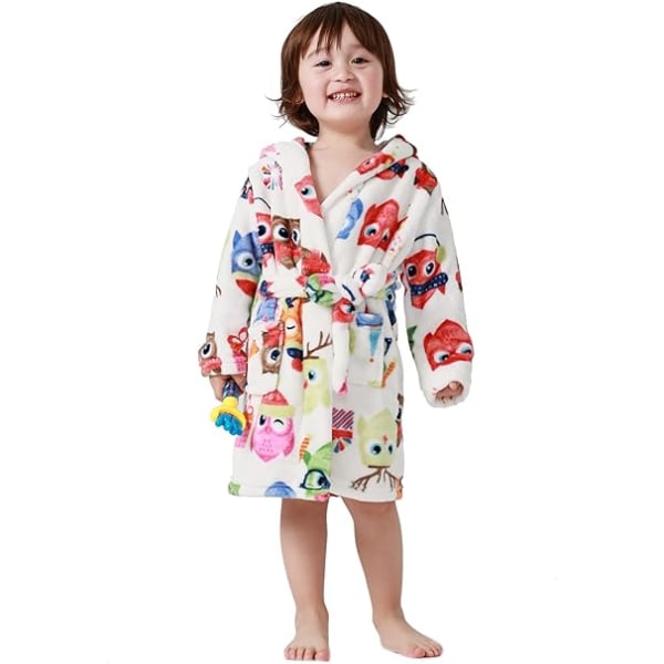 Owl Vuxen Pojkar Flickor Hooded Baby mjuk pyjamas (100-110)cm 100-110