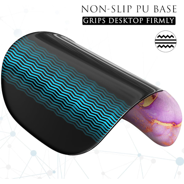 Ergonomisk musmatta med handledsstöd i minnesskum, bekväm datormusmatta för bärbar dator, smärtlindrande handledsstöd Pink Marble