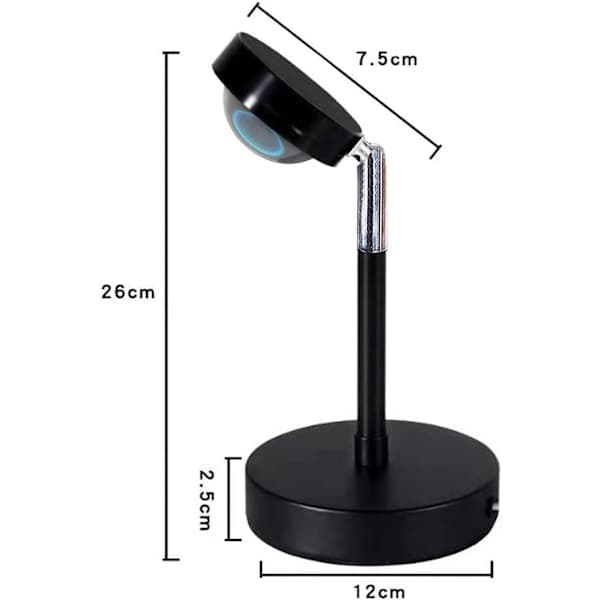 Stemningsbelysning Sæt med 2 Trådløse Bordlamper til Soveværelse med 1500 Mah Genopladeligt Batteri og Dæmperfunktion (Sort)