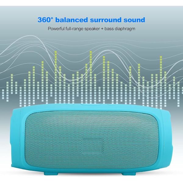 Bluetooth-høyttaler, bærbar stereo HIFI-høyttaler, multimediehøyttaler med dobbelthorn, støtte for U-diskavspilling, støtte for taleanrop (grønn)