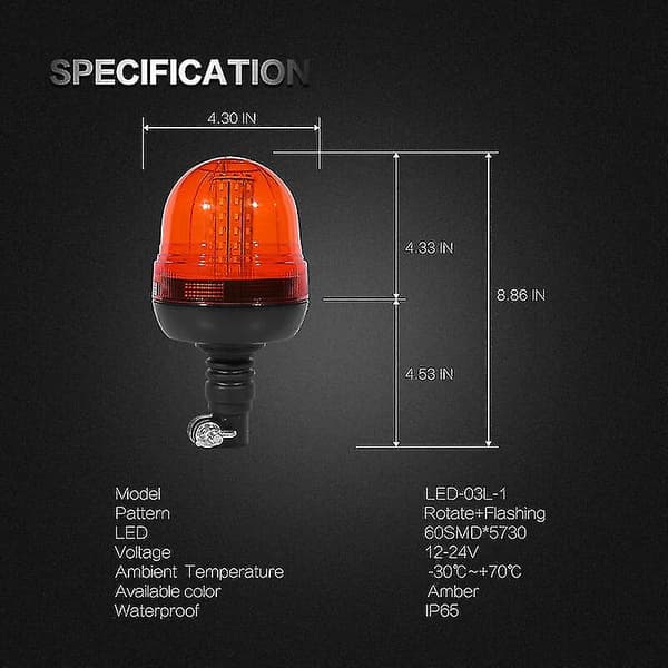 LED Advarselslys (orange) Y