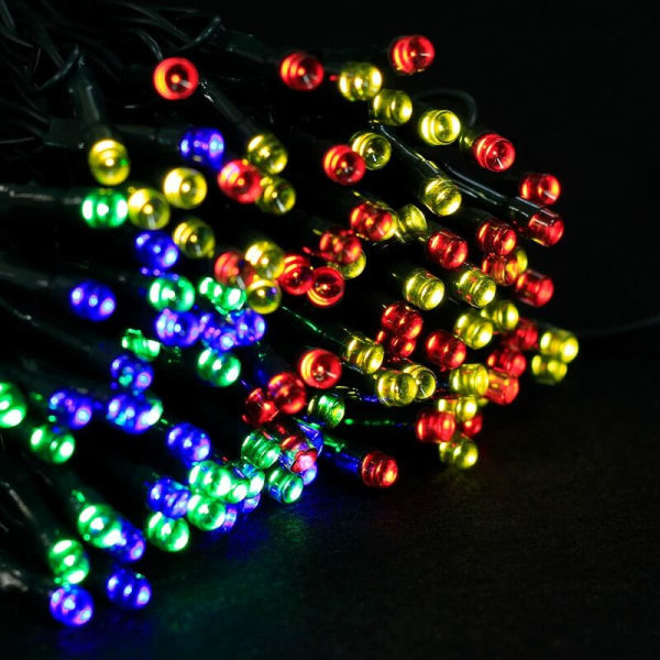 Udendørs LED-lys strengstjerner dekorative lys Havelys (fire farver 22 meter 200 lys, 8 funktioner) vit