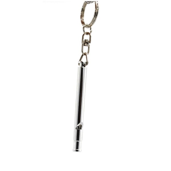 Slim whistle key ring Silver