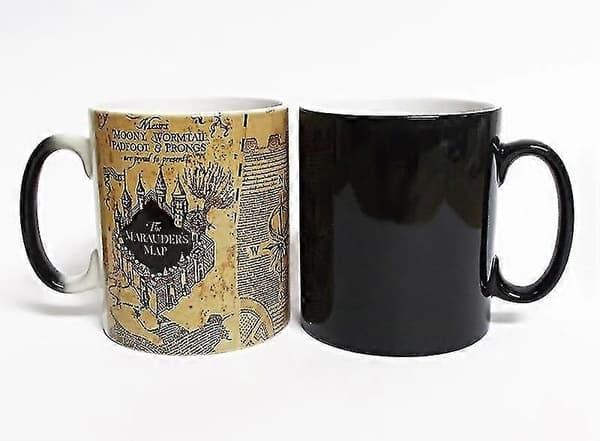 Light Magic Marauders Map 31 cl farveskiftende krus, sensitivt keramisk kaffe te krus, bedste gave til venner