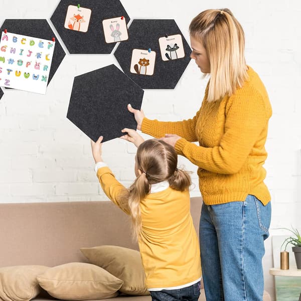 6 kpl ilmoitustauluja, 15 nastaa, 26 x 30 cm, harmaa