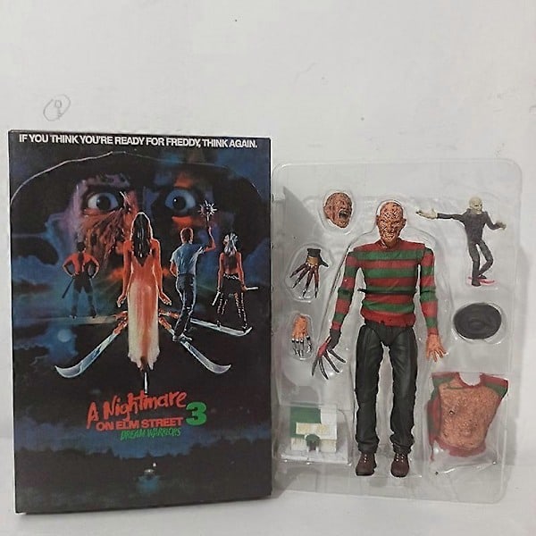 Freddy Krueger Actionfigur Samlarobjekt Modell Leksak Halloween Skräck Julklappar B med låda B with box