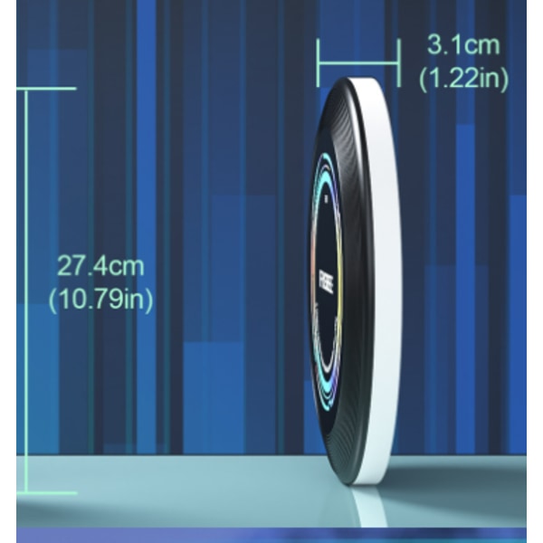 Genopladelig LED Frisbee - 175G-RGB - Smart Mode - Automatisk Tænding - Sjov Gave til Fødselsdage og Camping - Tilfældige UFO Mønstre blue