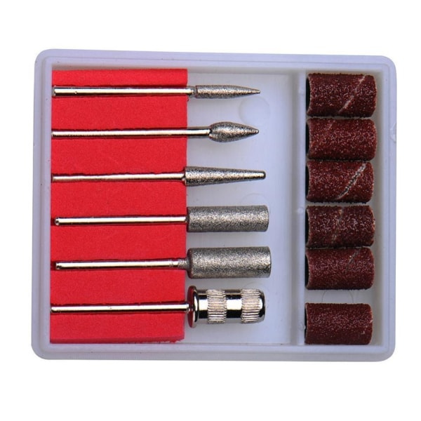 Elektrisk nagelfil, elektrisk nagelfil, 6 bits ingår Vit