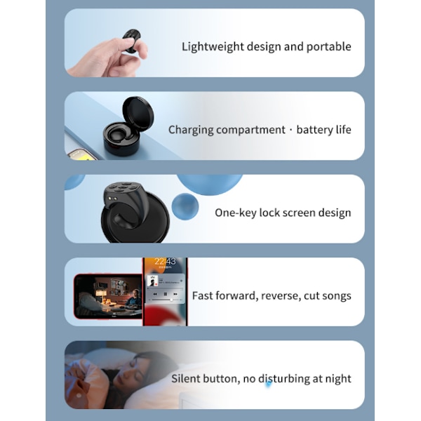 Trådløs Bluetooth Mobil Side Controller Douyin Fjernbetjening Sort black
