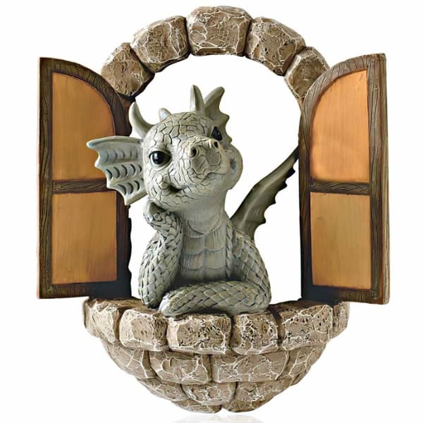 2 stk. Hagedrage Statue Dekor Hage i Resin