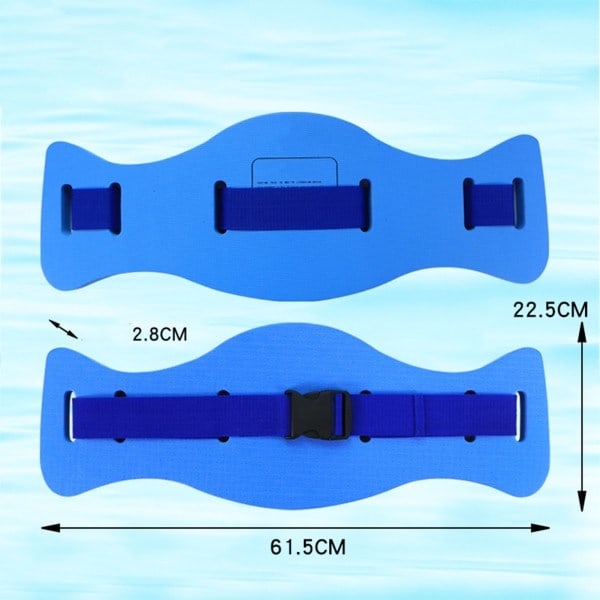 Svømmeflytende belte Universal EVA Justerbar Vann Aerobic Treningsbelte Voksen Barn Svømmetreningsutstyr Blå Medium Belte (Oppgradert) Blå M