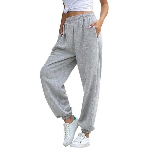 Tunna gråa joggingbyxor i bomull /XL för kvinnor gray XL